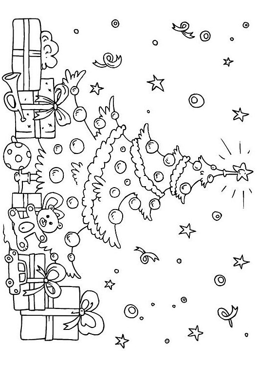 Coloriage sapin cadeaux noel  SAPINS DE NOEL  Galerie  Nafeuse'Magazine