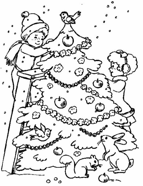 sapin de noel les enfants mettent les guirlandes