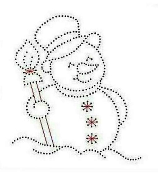 gabarit dessin bonhomme de neige
