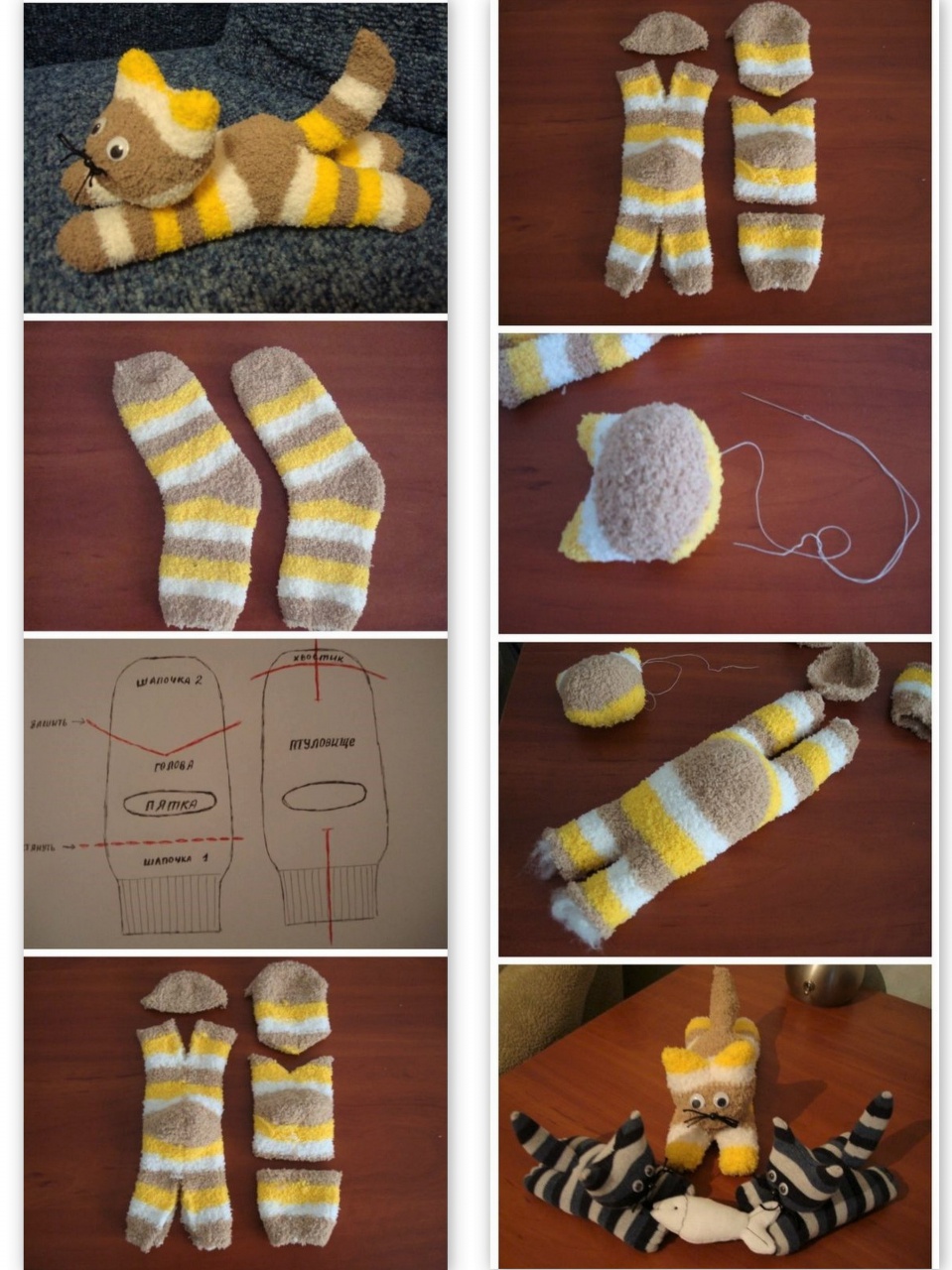 tuto faire un chat chaussette